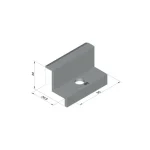 Hliníková bočná svorka 30mm, strieborná – Obrázok 2