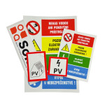 Označenie fotovoltaiky- set nálepiek