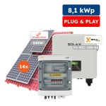 8,1kWp Plug&Play fotovoltický set, On-grid SolaX + konštrukcia