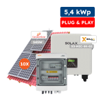 5,4kWp Plug&Play fotovoltický set, On-grid SolaX + konštrukcia