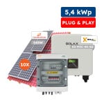 5,4kWp Plug&Play fotovoltický set, On-grid SolaX + konštrukcia