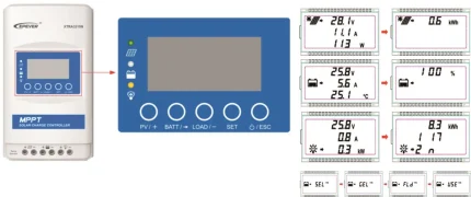 MPPT regulátor nabíjania EPsolar XDS2 100VDC/ 10A XTRA 1210N – Obrázok 4