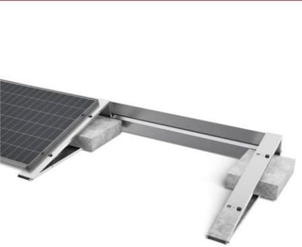 Konštrukcia na uchytenie solárnych panelov na rovnú strechu, 4x FV panel, 25° – Obrázok 3