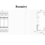 DC Prepäťová ochrana T2 3P VCX pre fotovoltiku (B) 40kA – Obrázok 3
