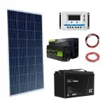 12V/500VA Ostrovná fotovoltická zostava 175Wp 100Ah s 10A PWM