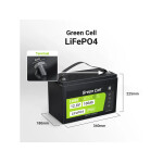 LiFePO4 batéria 100Ah 12,8V Green Cell 1280Wh – Obrázok 6