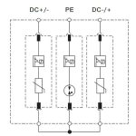 DC Prepäťová ochrana T1T2 3P VCX pre fotovoltiku 1000V (B+C) 12,5kA – Obrázok 5