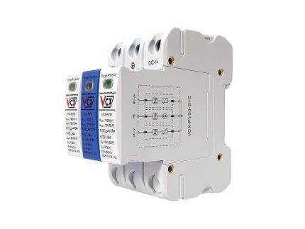 DC Prepäťová ochrana T1T2 3P VCX pre fotovoltiku 1000V (B+C) 12,5kA – Obrázok 4
