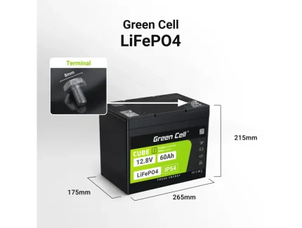 LiFePO4 batéria 60Ah 12,8V Green Cell 768Wh – Obrázok 6