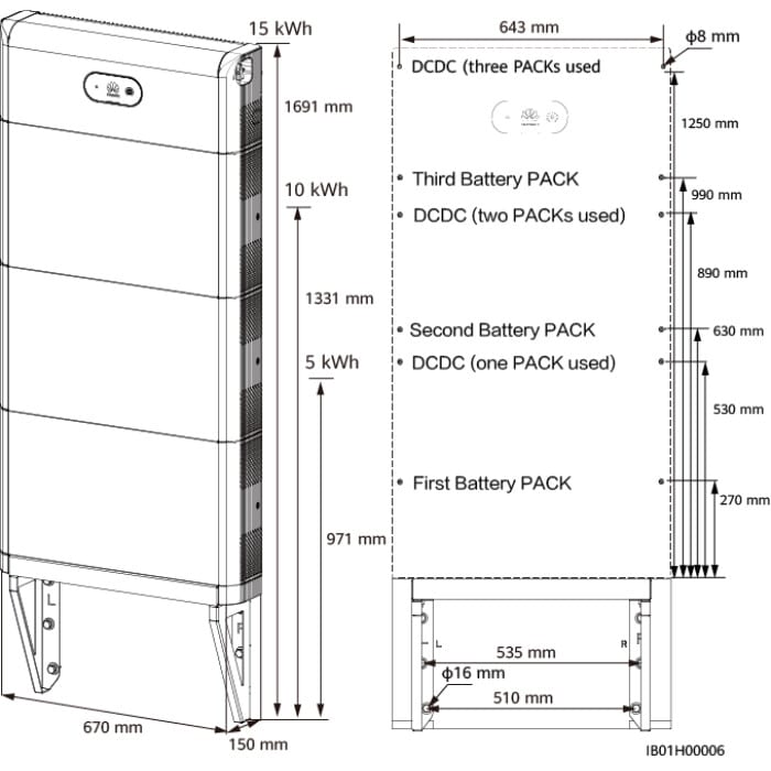 Huawei LUNA 2000 Wall Mounting Set – Obrázok 2