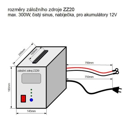 Záložný napájací zdroj 350W 500VA 12/230V VOLT Sinus Pro – Obrázok 8