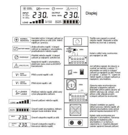 Záložný napájací zdroj 700W 1000VA 12/230V VOLT Sinus Pro – Obrázok 9