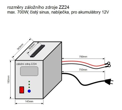 Záložný napájací zdroj 700W 1000VA 12/230V VOLT Sinus Pro – Obrázok 8