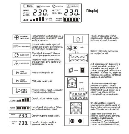 Záložný napájací zdroj 1050W 1500VA 12/230V VOLT Sinus Pro – Obrázok 3