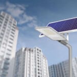 LED solárna lampa 2500lm, diaľkové ovládanie, VIDEX – Obrázok 2