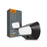 LED solárne nástenné svietidlo s pohybovým senzorom, 500lm, VIDEX