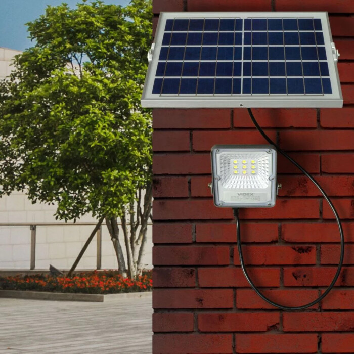 LED solárny reflektor 600lmm 20W, diaľkové ovládanie, VIDEX - Image 2
