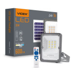 LED solárny reflektor 600lmm 20W, diaľkové ovládanie, VIDEX - Image 4