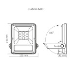 LED solárny reflektor 600lmm 20W, diaľkové ovládanie, VIDEX - Image 5