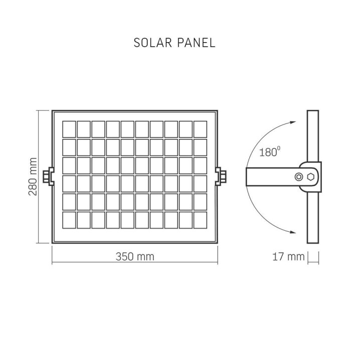 LED solárny reflektor 600lmm 20W, diaľkové ovládanie, VIDEX - Image 6