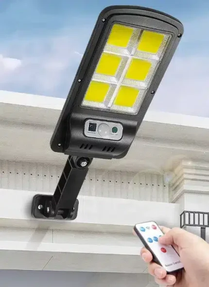 Solárne LED svetlo s FV panelom, diaľkový ovládač, 36W – Obrázok 6