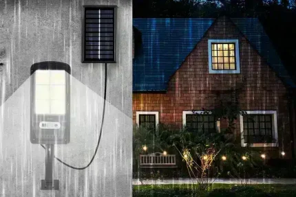 Solárne LED svetlo s FV panelom, diaľkový ovládač, 36W – Obrázok 9