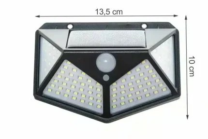 Solárne nástenné svietidlo, 100 LED – Obrázok 4