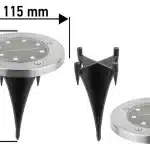 Solárne svetlo do zeme, LED, 50lm – Obrázok 5