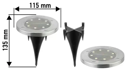 Solárne svetlo do zeme, LED, 50lm – Obrázok 5