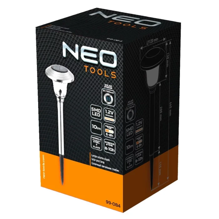 Záhradná solárna lampa LED, 10lm, NEO - Image 5