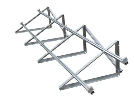 Nosná konštrukcia pre 2x FV panel na rovnú strechu alebo zem, 25° – Obrázok 2