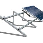 Nosná konštrukcia pre 3x FV panel na rovnú strechu alebo zem, 25° – Obrázok 4