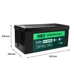Batéria AGM VRLA 12V 200Ah Greencell IP54 2,4kWh – Obrázok 2