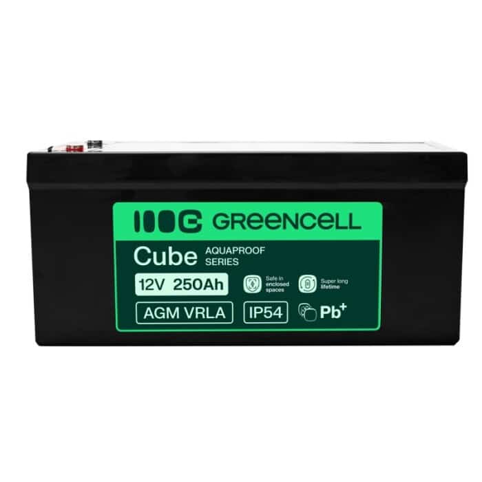 Batéria AGM VRLA 12V 250Ah Greencell IP54 3kWh – Obrázok 5