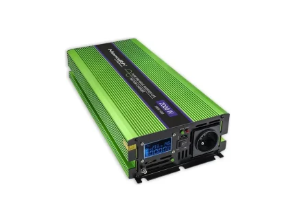 Menič napätia a nabíjačka batérie, UPS, 12V/1000W, čistý sínus – Obrázok 5