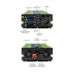 Menič napätia a nabíjačka batérie, UPS, 12V/1000W, čistý sínus – Obrázok 13