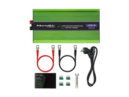 Menič napätia a nabíjačka batérie, UPS, 12V/1000W, čistý sínus – Obrázok 12