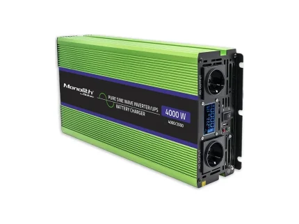 Menič napätia a nabíjačka batérie, UPS, 12V/2000W, čistý sínus – Obrázok 14