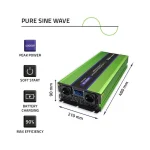 Menič napätia a nabíjačka batérie, UPS, 12V/2000W, čistý sínus – Obrázok 13