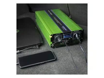 Menič napätia a nabíjačka batérie, UPS, 12V/2000W, čistý sínus – Obrázok 11