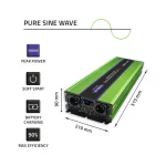 Menič napätia a nabíjačka batérie, UPS, 12V/2500W, čistý sínus – Obrázok 8