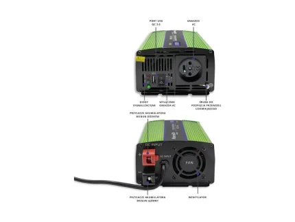 Menič napätia a nabíjačka batérie, UPS, 12V/300W, čistý sínus – Obrázok 5