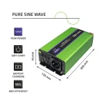 Menič napätia a nabíjačka batérie, UPS, 12V/600W, čistý sínus – Obrázok 6