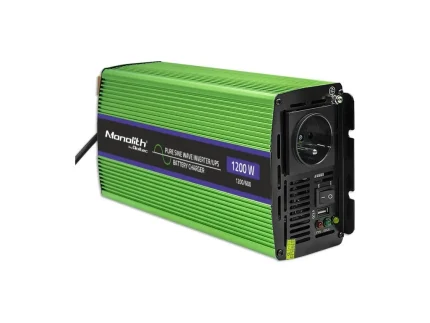 Menič napätia a nabíjačka batérie, UPS, 12V/600W, čistý sínus – Obrázok 12