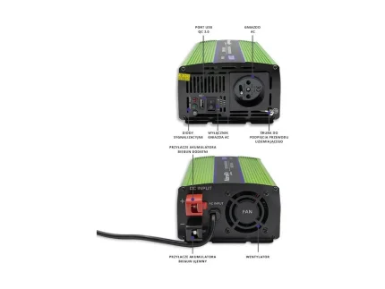 Menič napätia a nabíjačka batérie, UPS, 12V/600W, čistý sínus – Obrázok 11