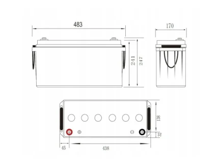 Gélová batéria 160Ah 12V GEL ULTRA SOLAR – Obrázok 4