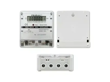 Jednofázový merač spotreby energie na DIN lištu, 230V, LCD – Obrázok 5
