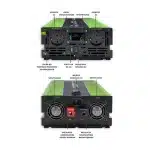 Menič napätia a nabíjačka batérie, UPS, 12V/3000W, čistý sínus – Obrázok 5