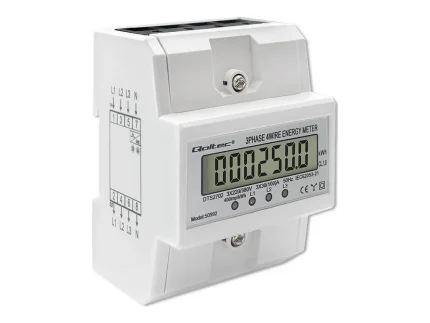 Trojfázový merač spotreby energie na DIN lištu, 400V, 100A – Obrázok 7