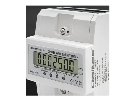 Trojfázový merač spotreby energie na DIN lištu, 400V, 100A – Obrázok 3